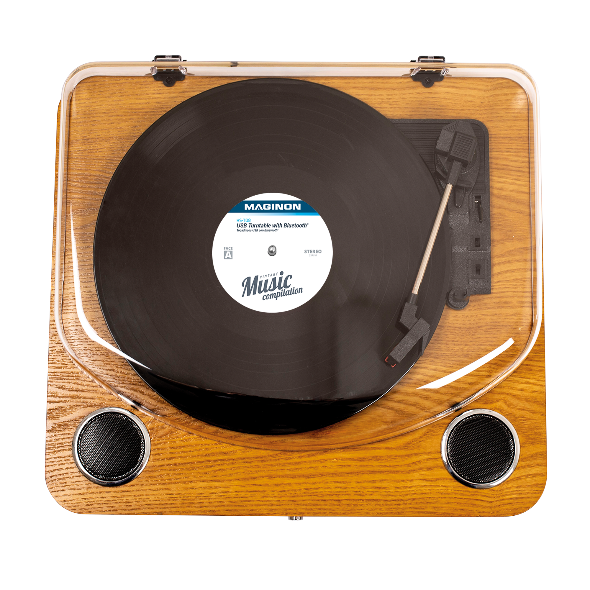 B-goods:record player HS-T08 - Black