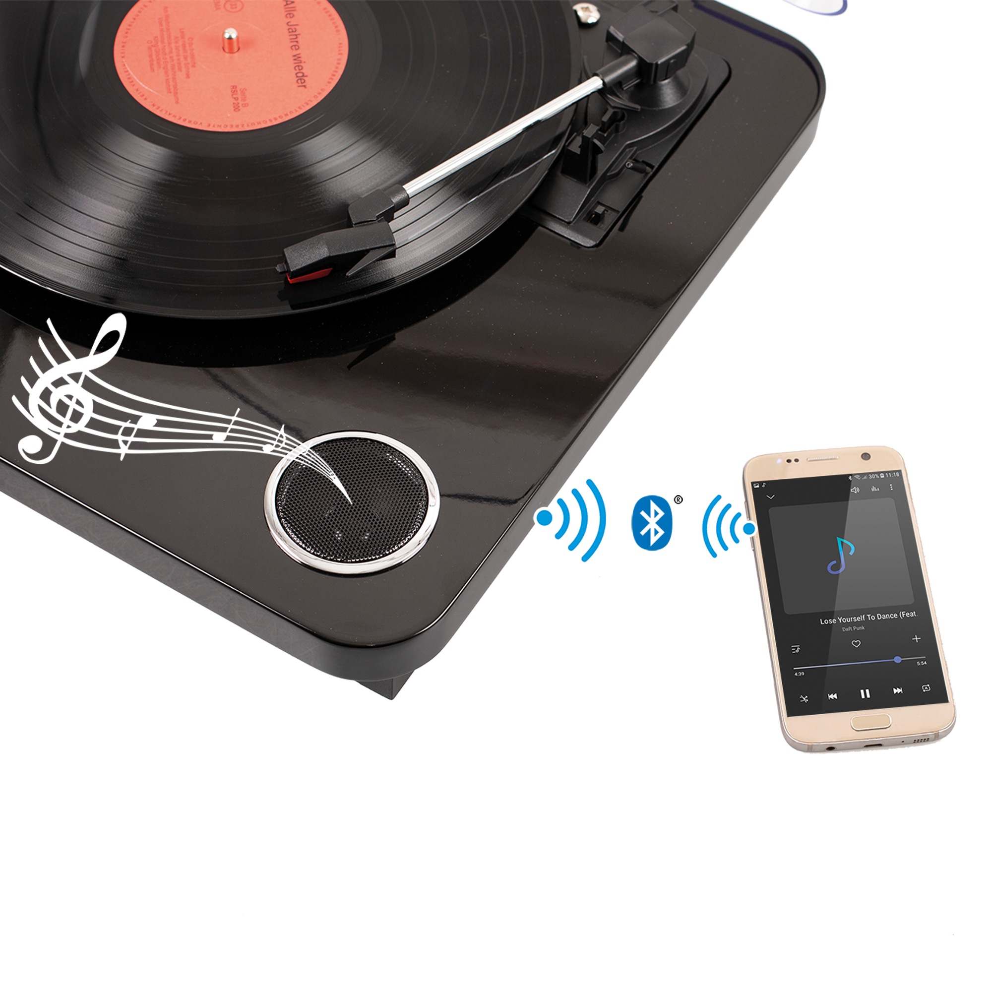 B-goods:record player HS-T08 - Black