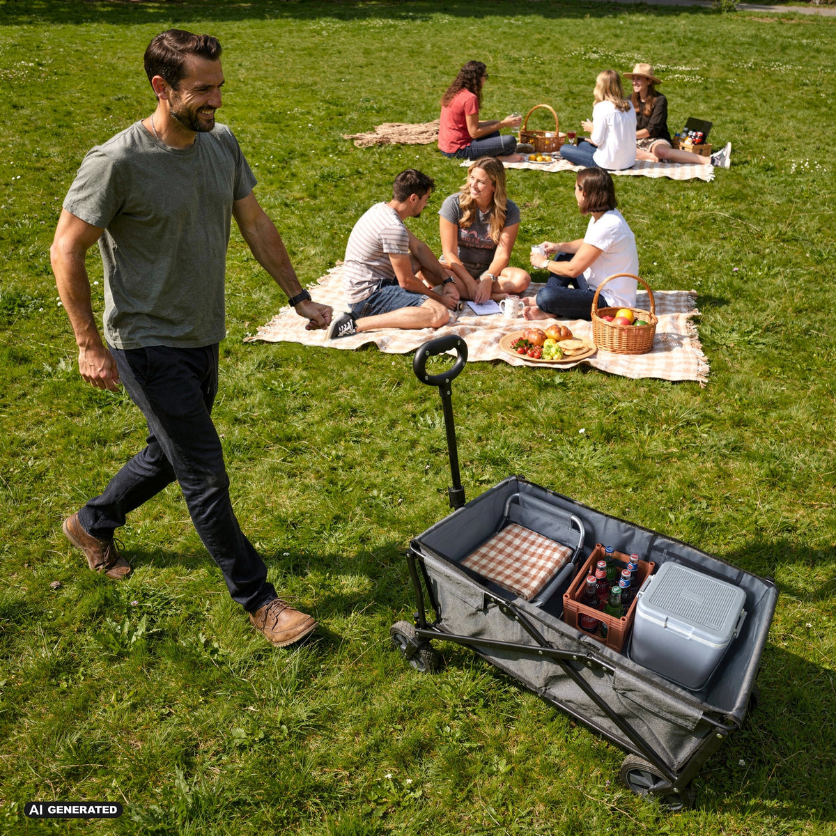Folding Wagon 90L – sturdy, lightweight & space-saving
