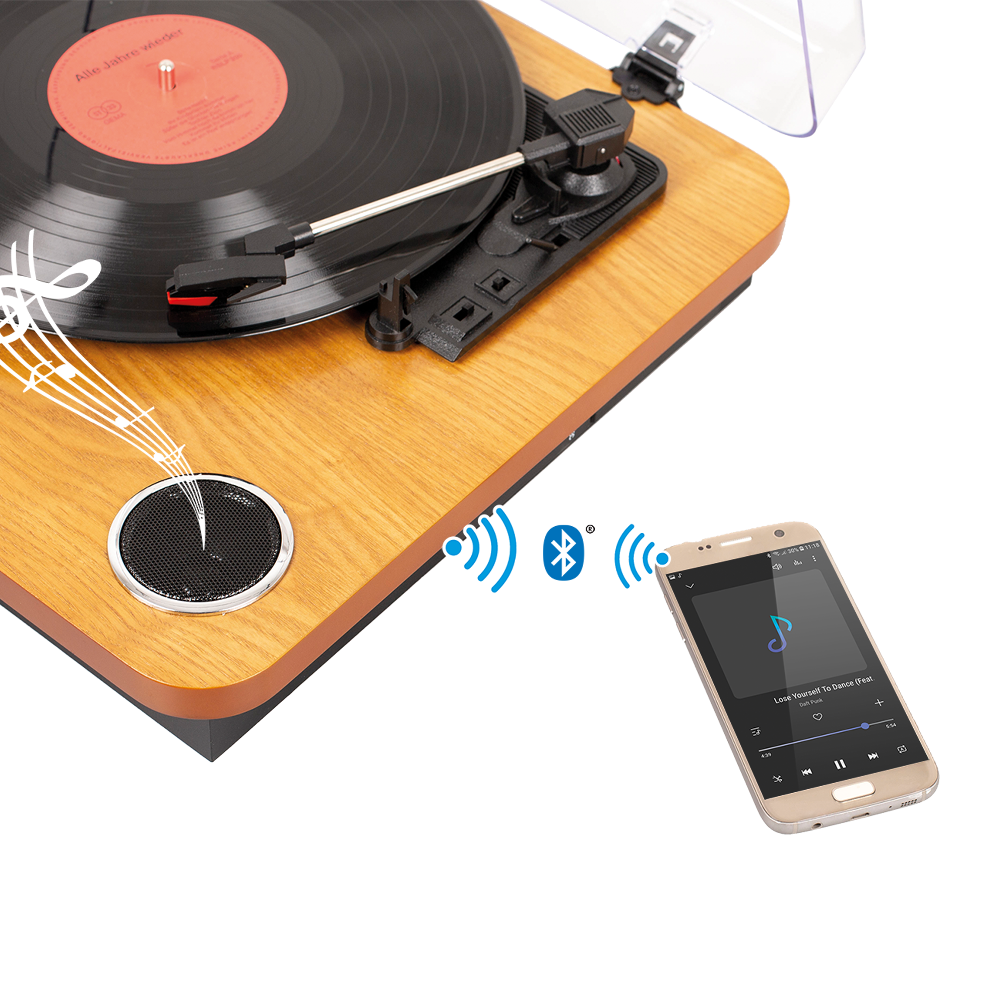 B-goods:record player HS-T08 - Black